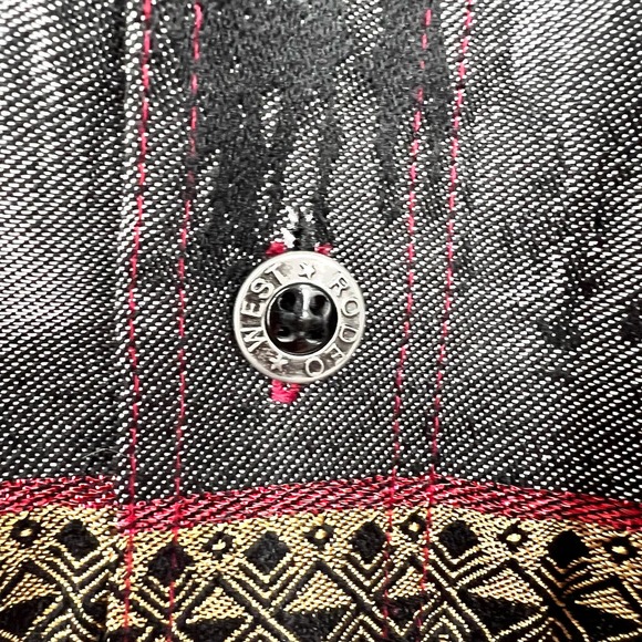 Rodeo West Mens Sz Large Vintage 90s Western Texas Button Down Shirt Top Ranch - Picture 8 of 11